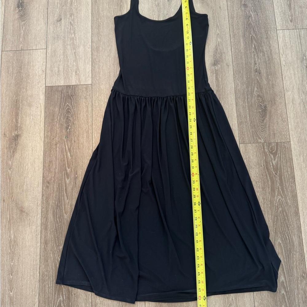 Babaton Aritzia Lowback Midi Dress Minimalist Slip Sundress Black Small - Picture 10 of 10